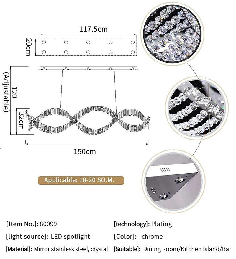 Atena Dining Room Chandelier-DWHOME
