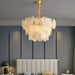 3-Tier Natural Marble Modern Chandelier.