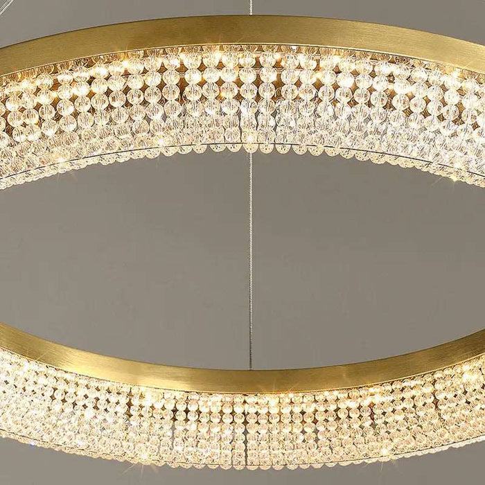 Bergamo 3-Tier Crystal Ring Chandelier.