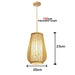 Handmade Bamboo Chandelier Pendant Lamp - LED Lighting for Home - DWHOME