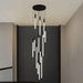 La Barra Staircase Foyer Chandelier, Black-DWHOME