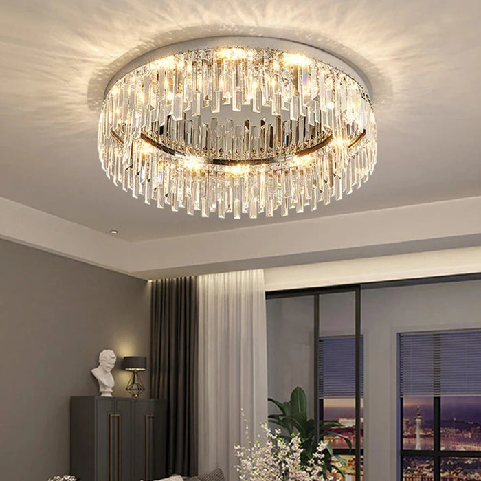 Gio Flush Mount Crystal Ceiling Light.