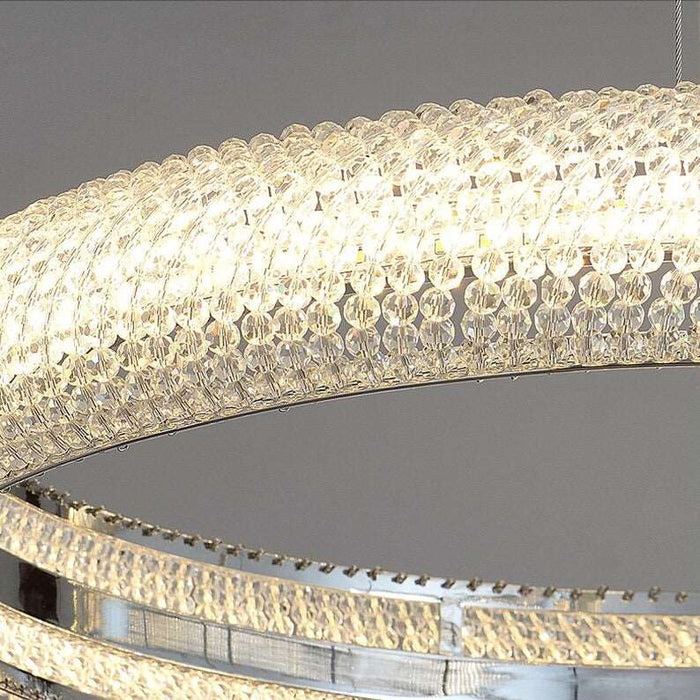 Bergamo 3-Ring Crystal Chandelier.