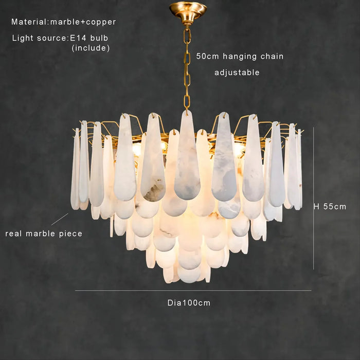 Moonshade Marble Chandelier-DWHOME