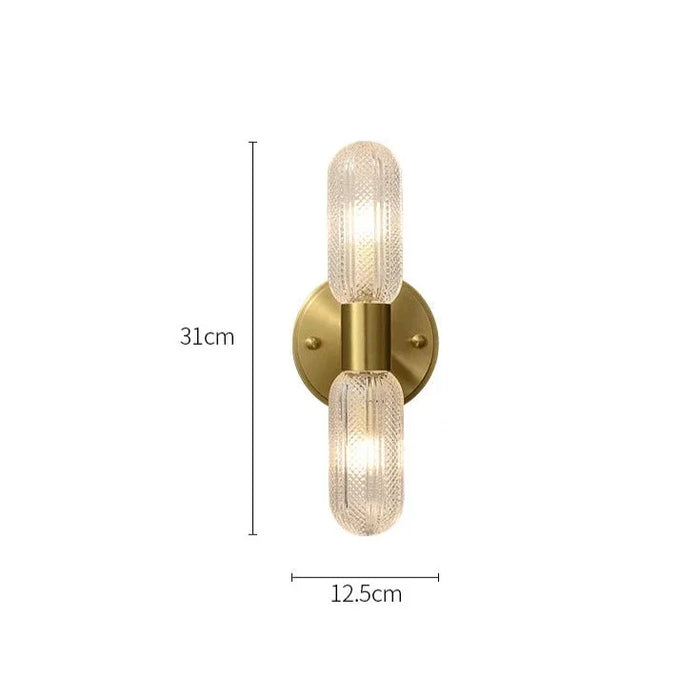 Palermo 12" Brass Wall Light Sconce.