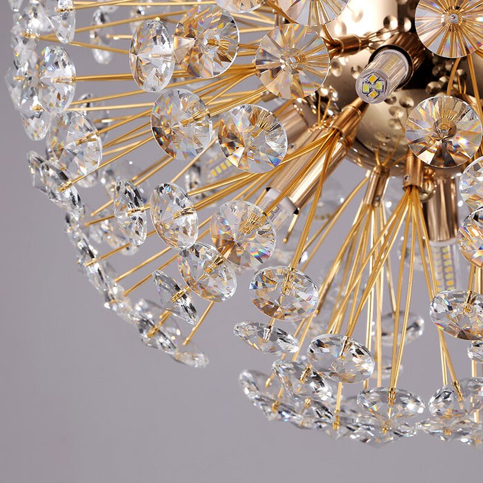 Liano Crystal Dandelion Sphere Ceiling Light.