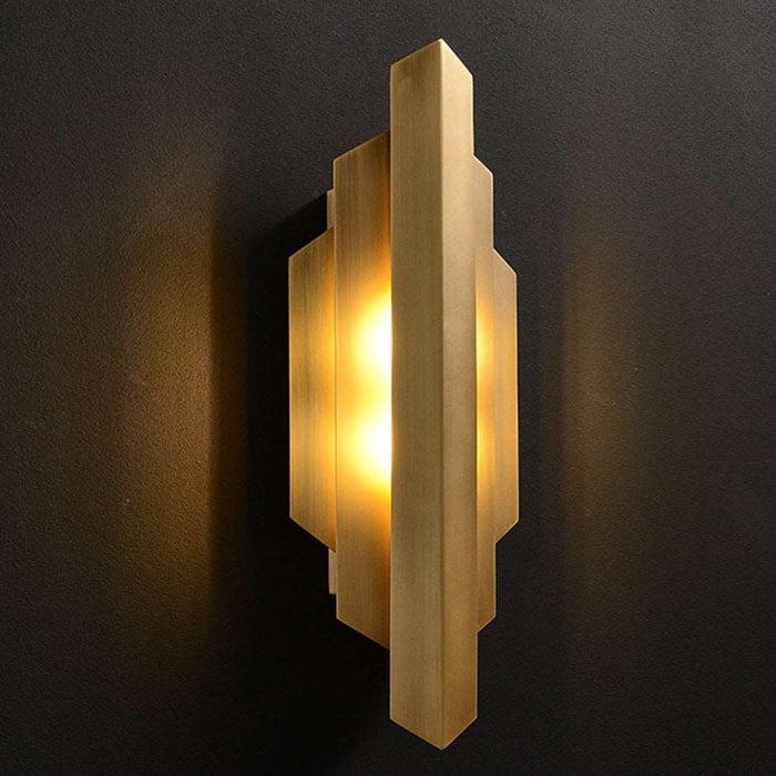 Brushed Copper Modern LED Wall Sconce.