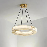 20" Natural Marble Wheel Chandelier-DWHOME