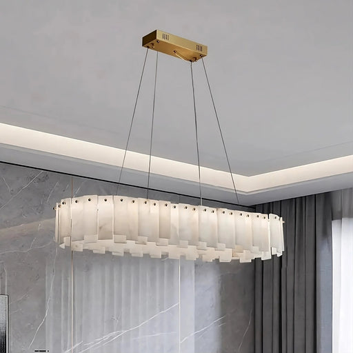 Moonshade Marble Dining Room Chandelier.