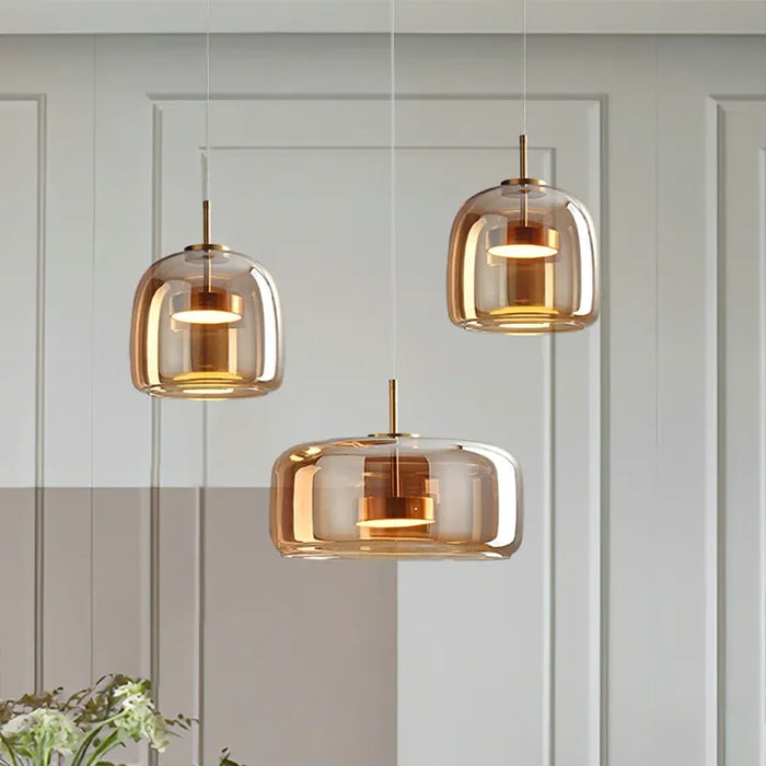 Modern Glass Pendant Light luxury Chandelier Deco Nordic Led Hanging Light Fixtures Bedroom Modern Luminaire Suspension lamp.