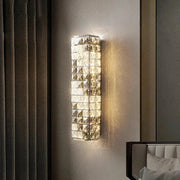 Bacci Smoke & Clear Crystal Wall Sconce-DWHOME