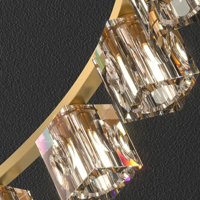 Multi-Pendant Crystal Ceiling Light Fixture.