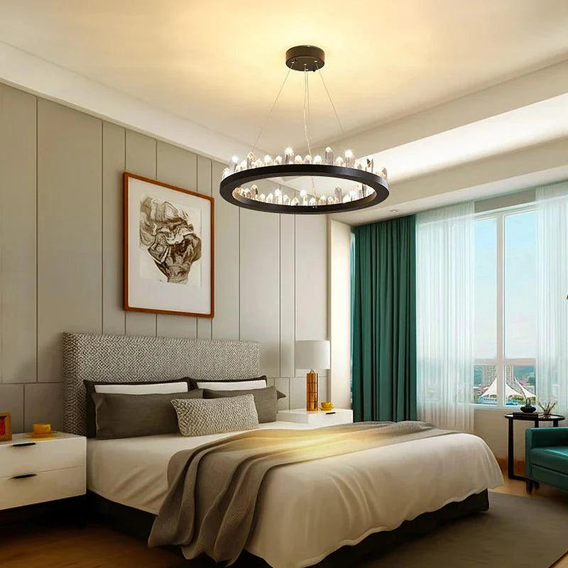 Villa Collection Crystal Wheel Chandelier-DWHOME