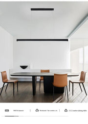 Modern Led Pendant Light Linear Hanging Lamp for Home Dining Room Kitchen Chandelier Black Decorative Ceiling Suspension Fixture-DWHOME
