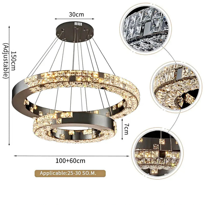Bacci Ring Modern Chandelier-DWHOME