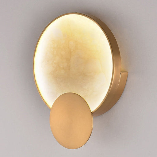 Moonshade Natural Marble & Copper Wall Sconce.