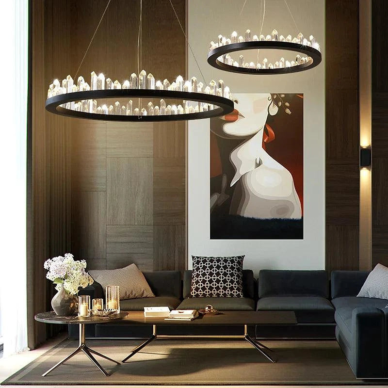Villa Collection Crystal Wheel Chandelier-DWHOME
