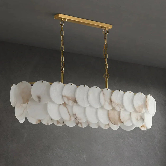 Moonshade Marble Dining Room Chandelier.