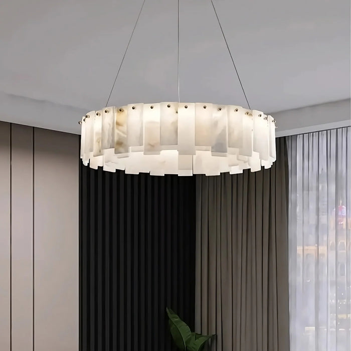 Moonshade Natural Marble Chandelier.