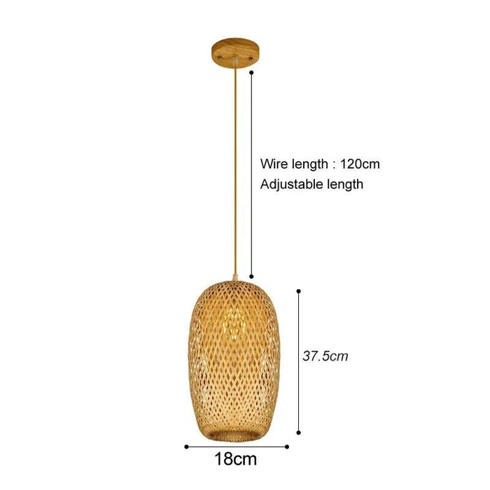 Handmade Bamboo Chandelier Pendant Lamp - LED Lighting for Home - DWHOME