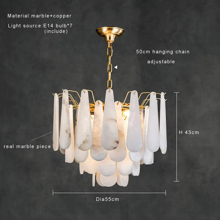 Moonshade Marble Chandelier-DWHOME