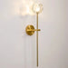 Glass and Brass Wall Light Fixture.