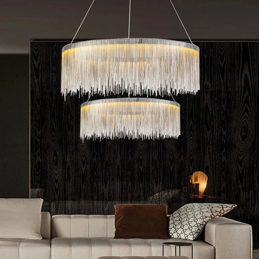 Cadena 2-Tier Modern Chandelier.