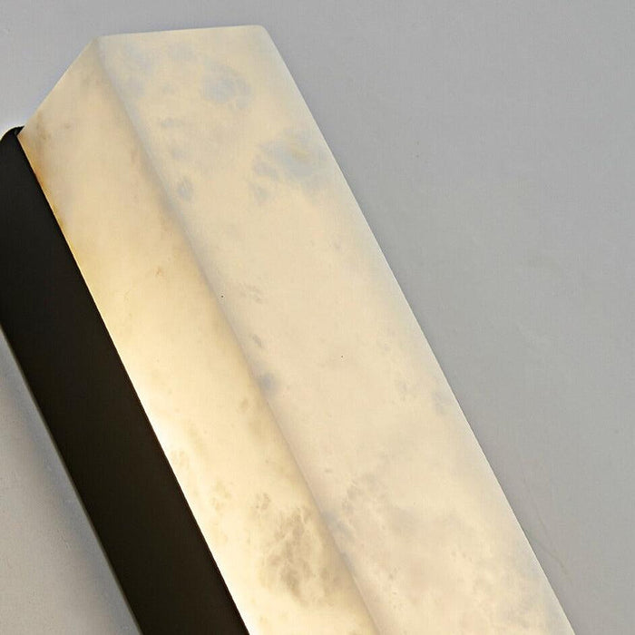 Moonshade Collection Marble Sconce, Black-DWHOME