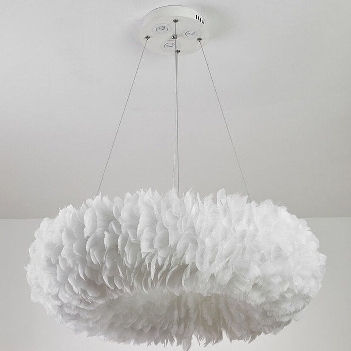 Natural Goose FeatherCeiling Light.