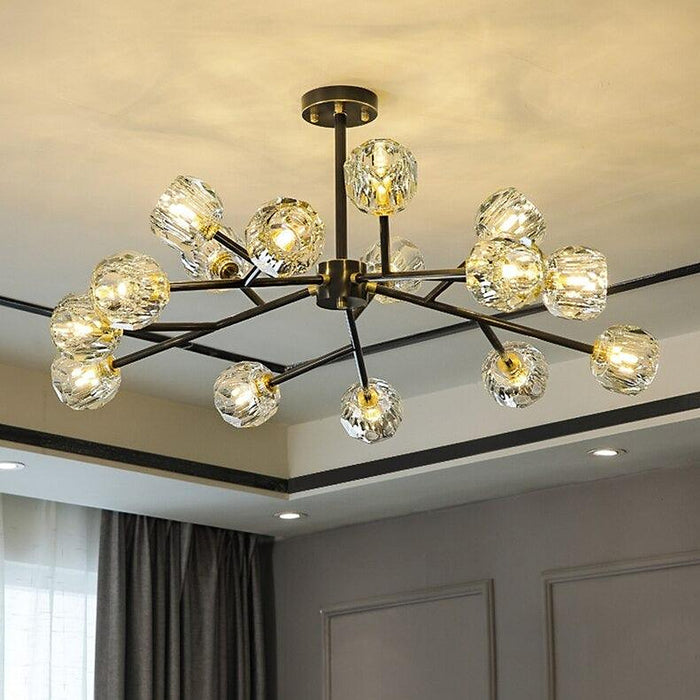 Rama Branch Chandelier, Black-DWHOME