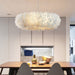 Natural Goose FeatherCeiling Light.