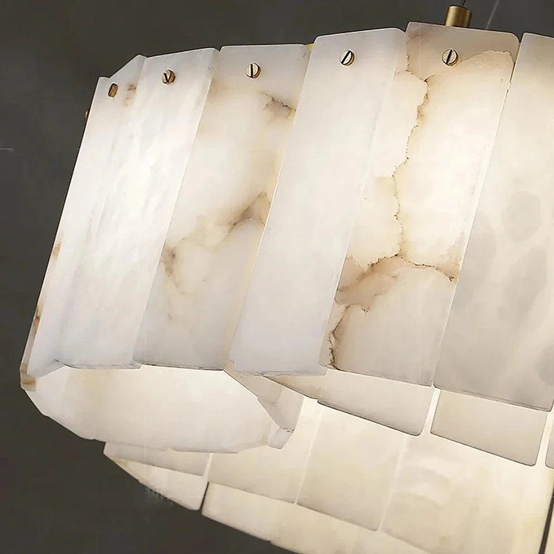 2-Tier Natural Marble Modern Chandelier-DWHOME