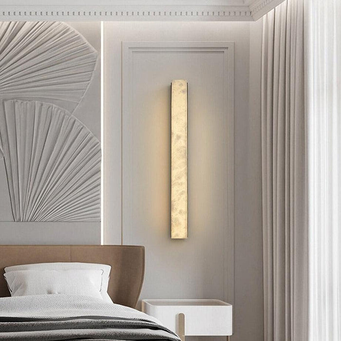 Moonshade Collection Marble Sconce, Black-DWHOME