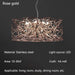 Luxury Silver LED Chandelier - Modern Stainless Steel.