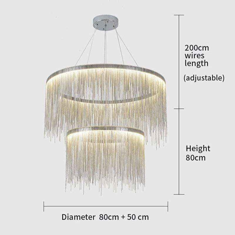 Chandelier moderne à 2 niveaux Cadena - DWHOME