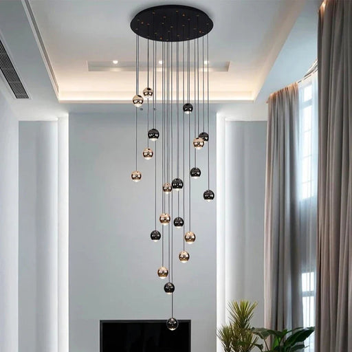 Multi Pendant Modern Duplex Chandelier.