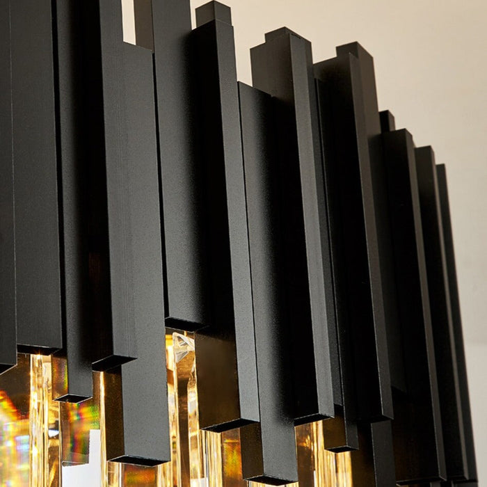 Gio Flush Mount Chandelier, Black.