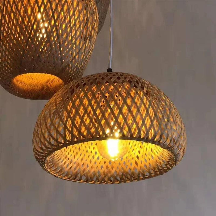 Handmade Bamboo Chandelier Pendant Lamp - LED Lighting for Home - DWHOME