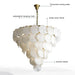 6-Tier Natural Marble Modern Chandelier.