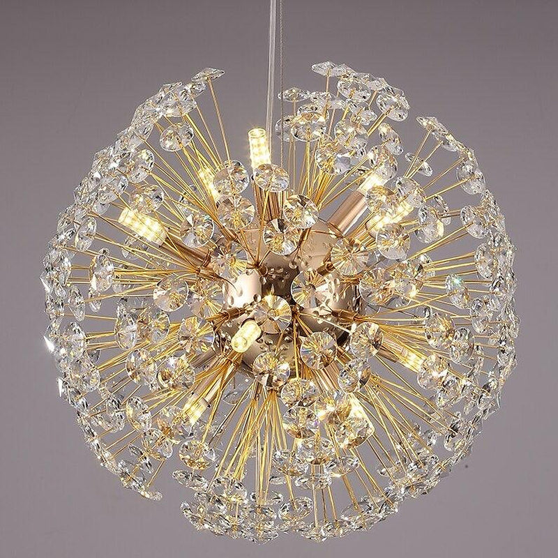 Liano Crystal Dandelion Sphere Ceiling Light-DWHOME