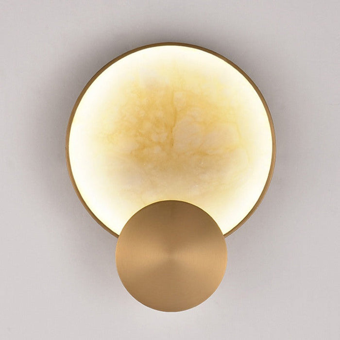 Moonshade Natural Marble & Copper Wall Sconce.