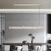 Nordic Minimalist Wabi-Sabi Wind LED Strip Restaurant Pendant Lights Home Decor Dining Room Bar Chandelier Hanging Lamp Fixtures.