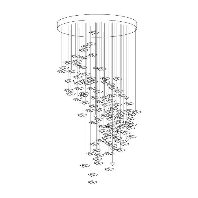 Chandelier en verre artistique Tidal - DWHOME