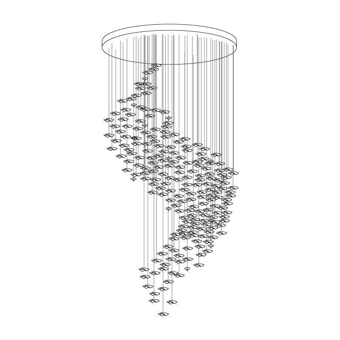 Chandelier en verre artistique Tidal - DWHOME