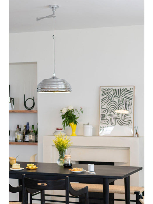 Saturno Chrome Pendant Lamp-DWHOME
