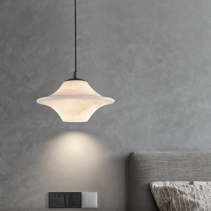 Saucer Alabaster Pendant Light-DWHOME