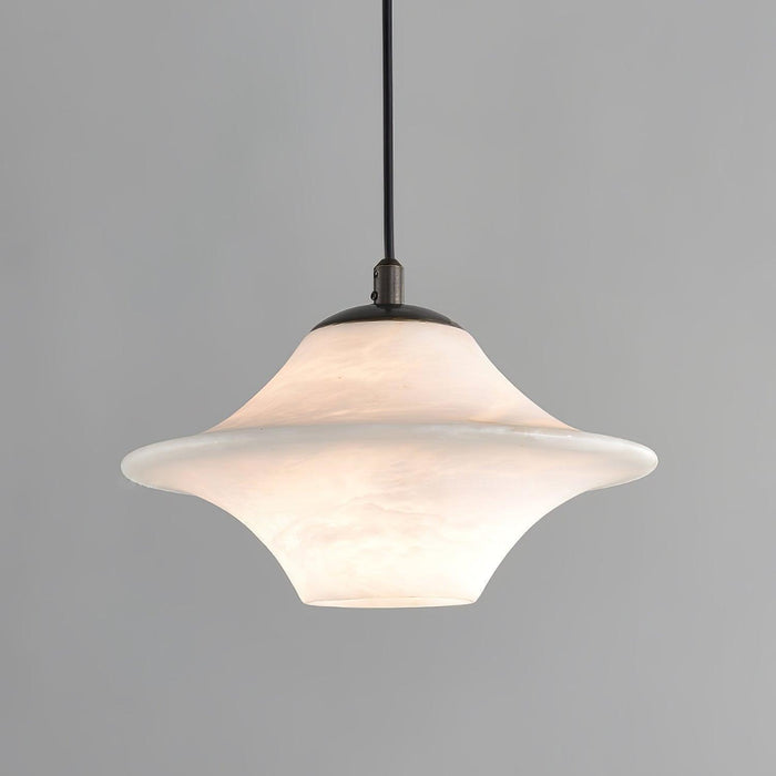 Saucer Alabaster Pendant Light-DWHOME