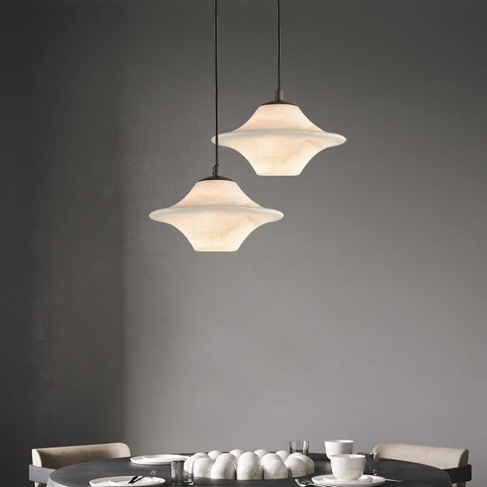 Saucer Alabaster Pendant Light-DWHOME