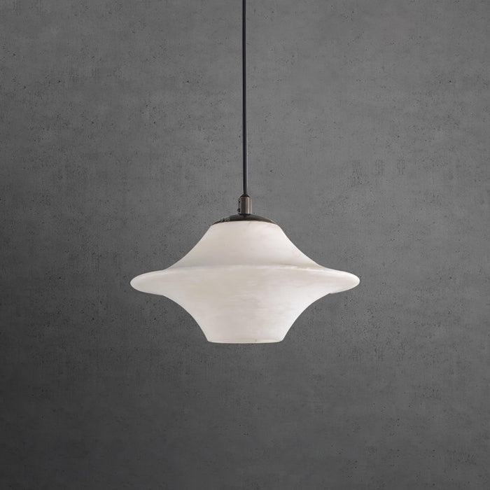 Saucer Alabaster Pendant Light-DWHOME