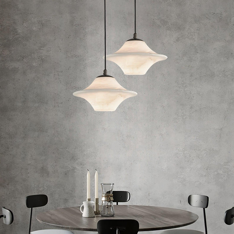 Saucer Alabaster Pendant Light-DWHOME